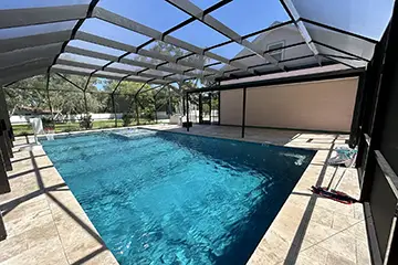 Large bronze pool enclosure by East Coast Aluminum